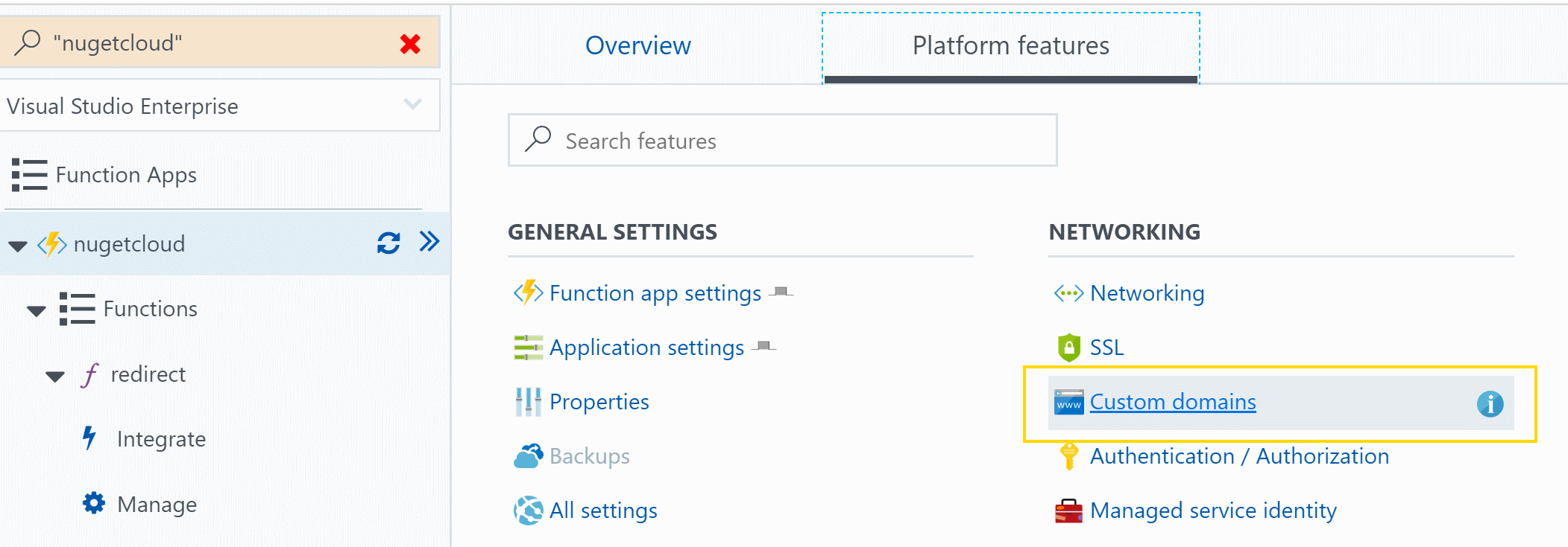 configure custom domain